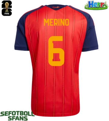 Spanien Mikel Merino #6 Hemmatröja VM 2026 Kortärmad